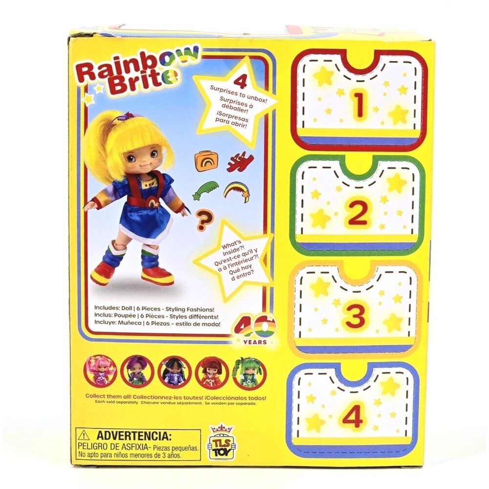 Rainbow Brite 5.5-inch Doll 40 Year Anniversary With 4 Surprises To Unbox New - Picture 5 of 8